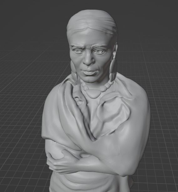 Frida Kahlo 3D print model_12
