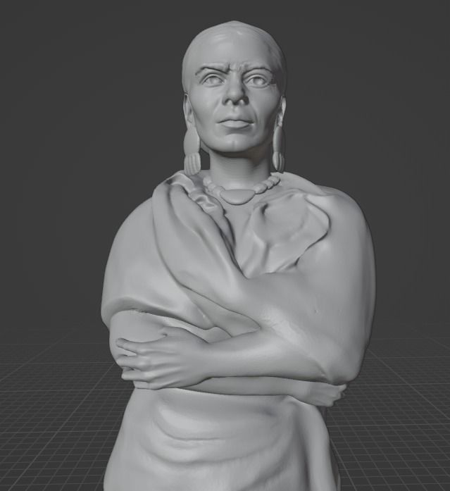 Frida Kahlo 3D print model_27