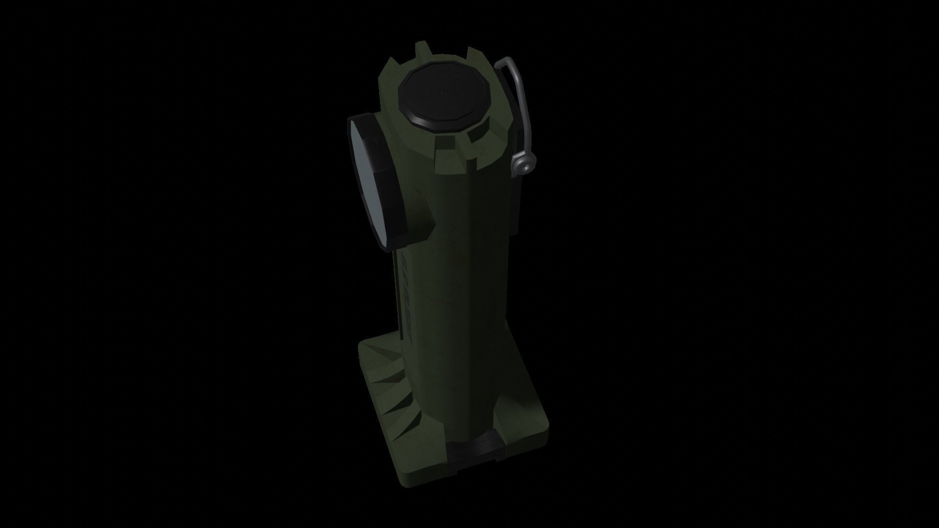 Right Angle Flashlight Low-poly 3D model_3