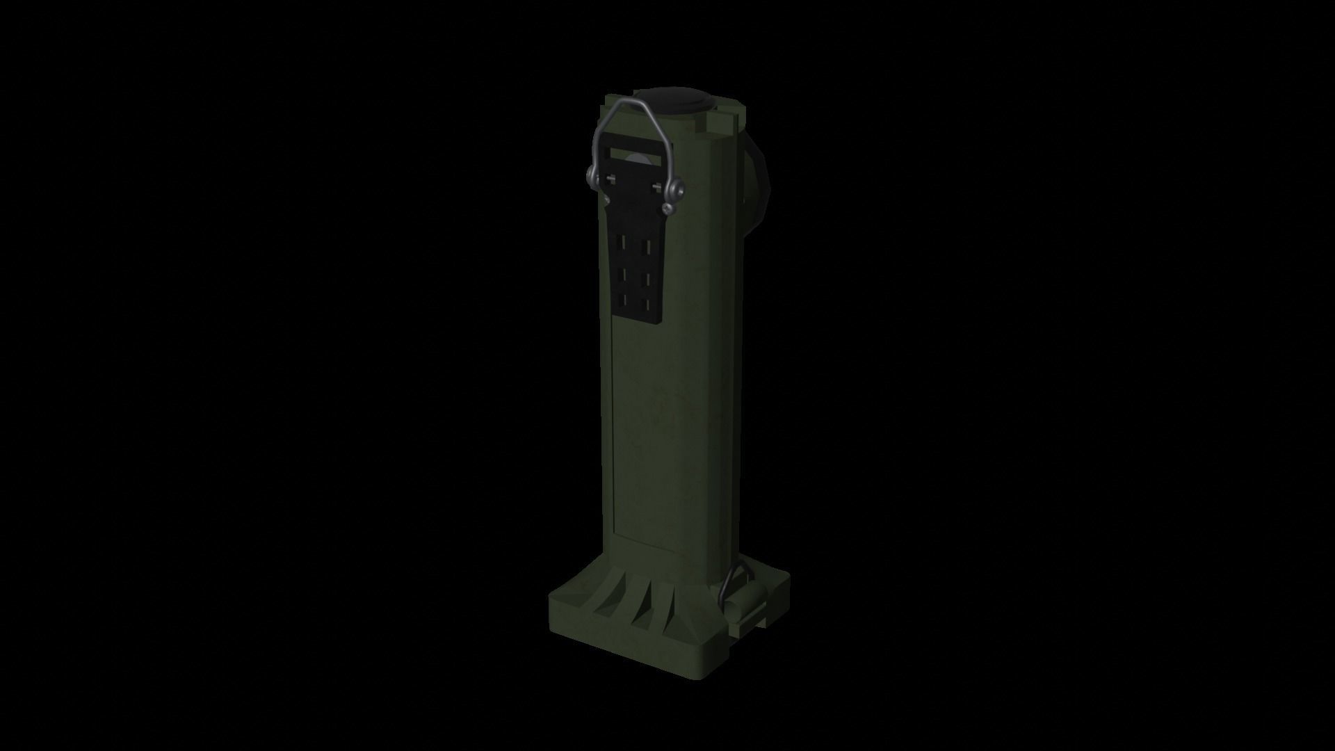 Right Angle Flashlight Low-poly 3D model_5