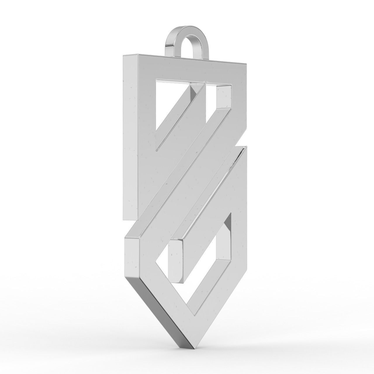 Pendant Logo of the Ukrainian troops of Azov  3D print model_6