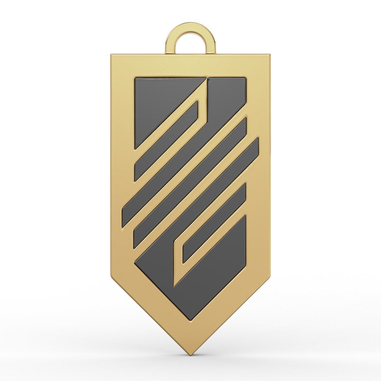 Pendant Logo of the Ukrainian troops of Azov enamel 3D print model_2