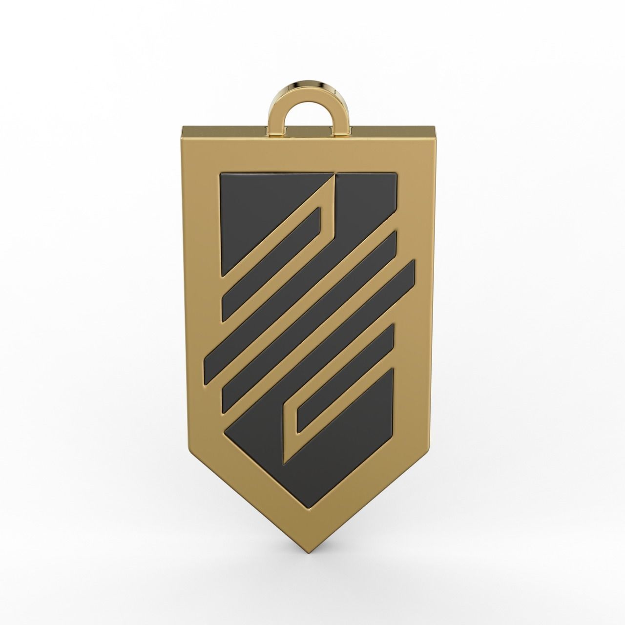 Pendant Logo of the Ukrainian troops of Azov enamel 3D print model_10