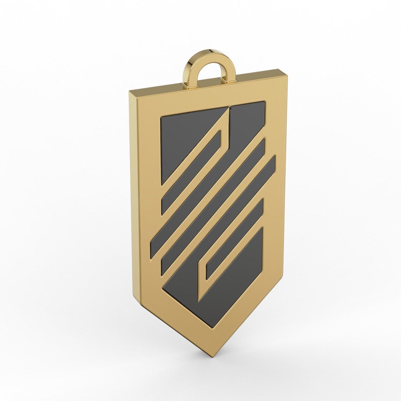 Pendant Logo of the Ukrainian troops of Azov enamel 3D print model_5