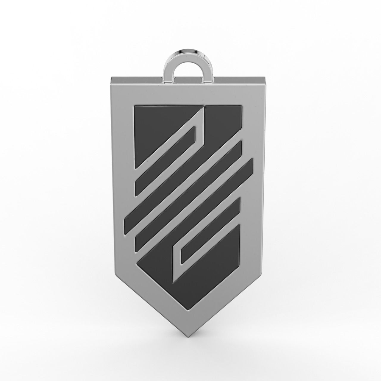 Pendant Logo of the Ukrainian troops of Azov enamel 3D print model_11