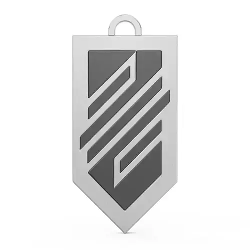 Pendant Logo of the Ukrainian troops of Azov enamel 3D print model