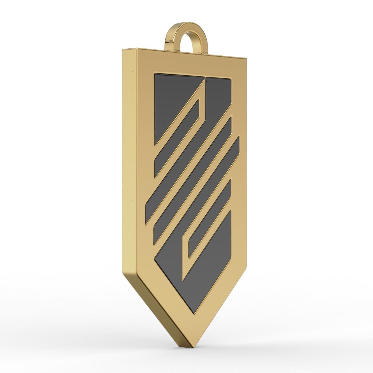 Pendant Logo of the Ukrainian troops of Azov enamel 3D print model_7