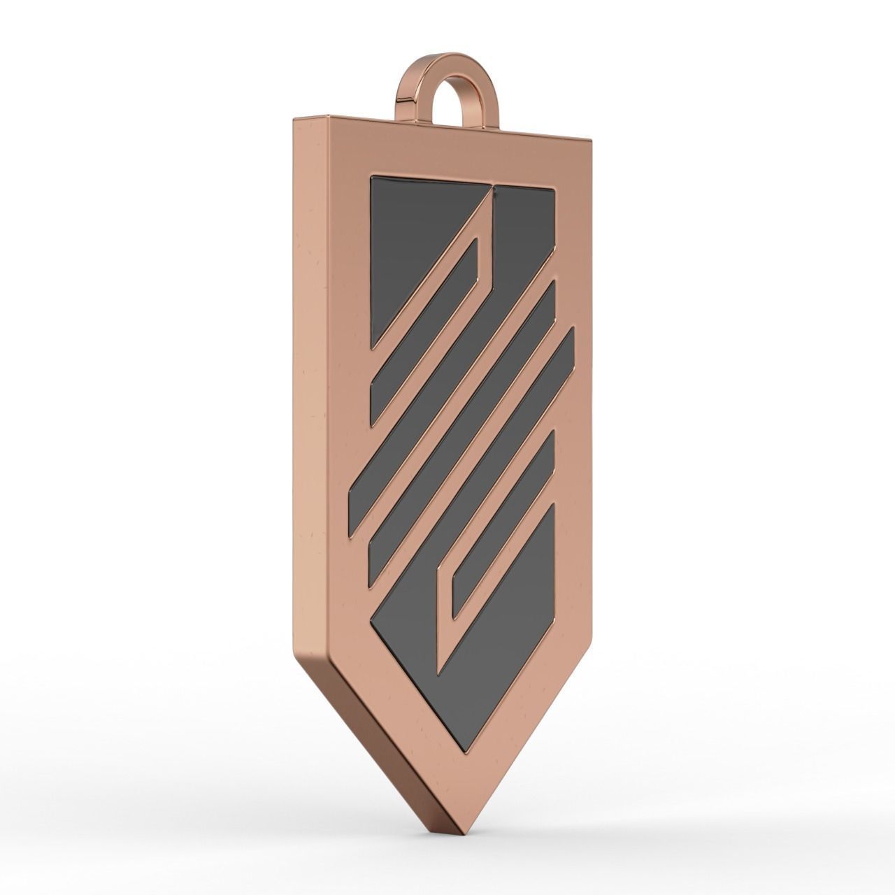 Pendant Logo of the Ukrainian troops of Azov enamel 3D print model_8