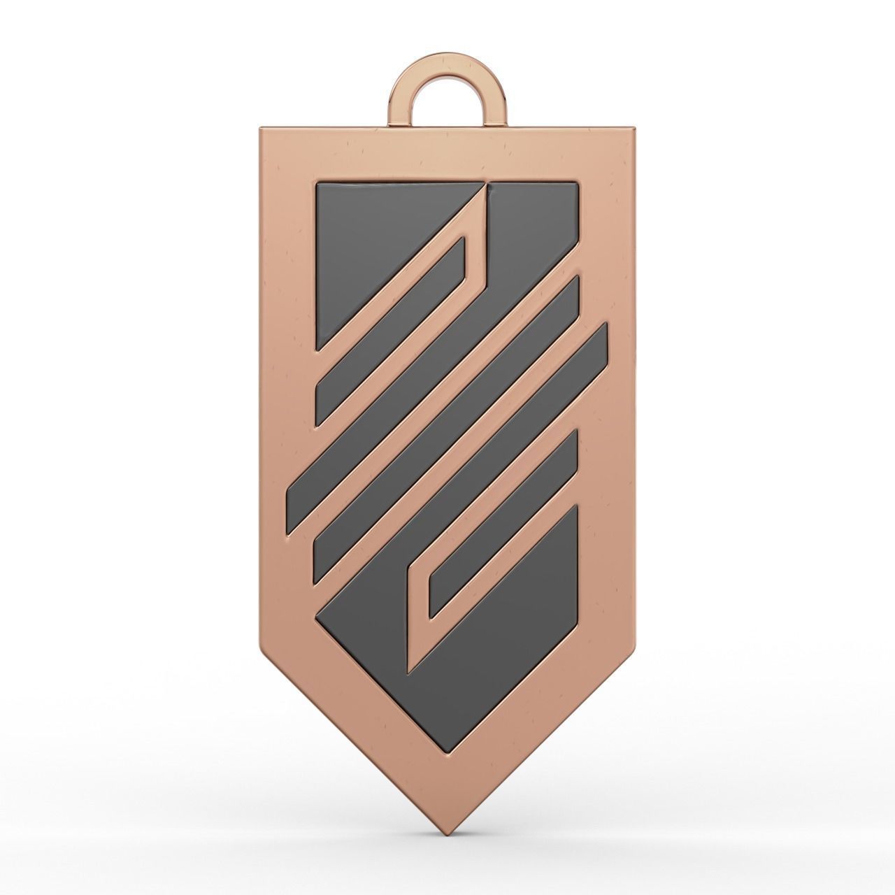 Pendant Logo of the Ukrainian troops of Azov enamel 3D print model_3