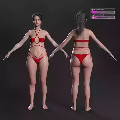 Margaret Pro Textures for Genesis 9 Female 3D model Margaret Pro Textures for Genesis 9 Female 3D model