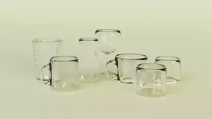 Glass glasses 7 3D model