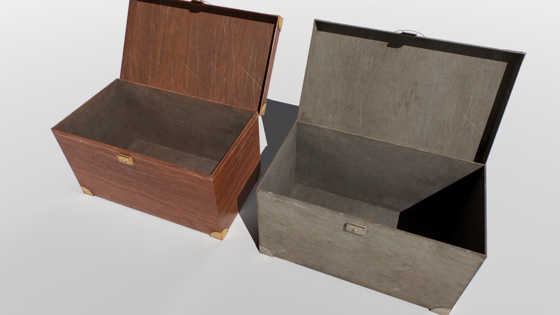 Old trunk Low-poly 3D model_6