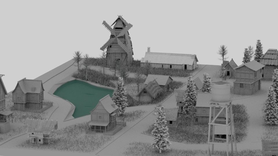 Village 3D model_6
