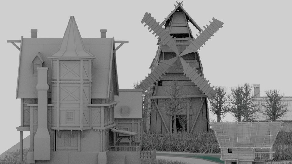 Village 3D model_3
