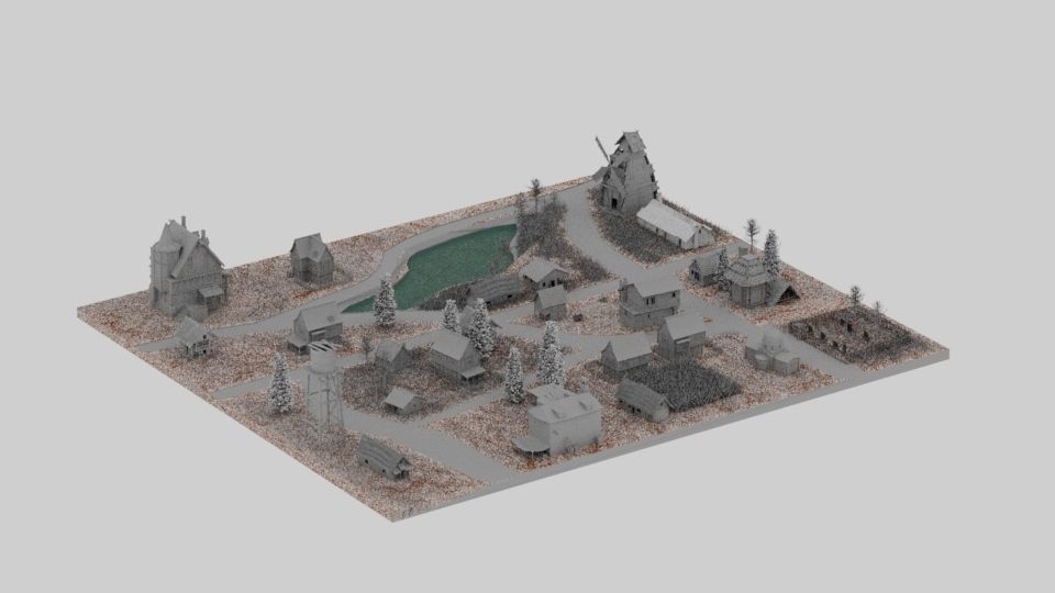 Village 3D model_9