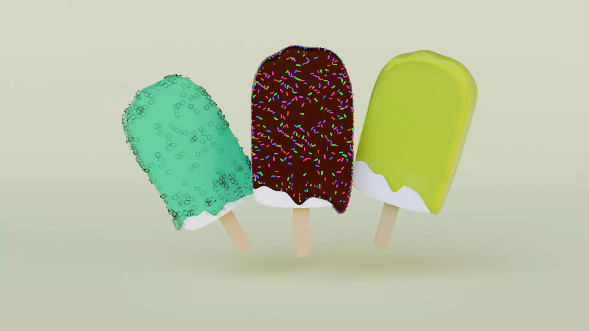 Ice Cream 3 types Free 3D model