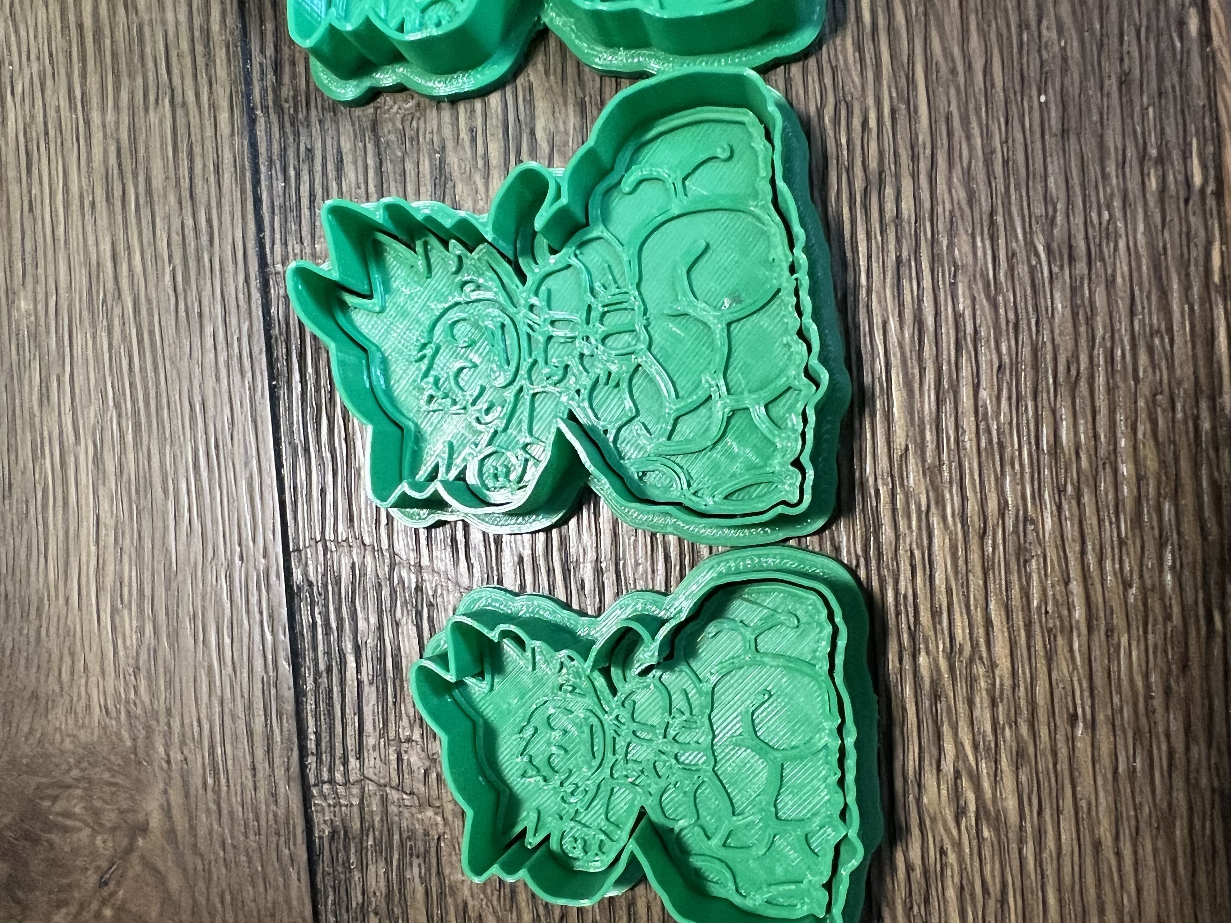 Kid Goku on Nimbus Cloud Cookie Cutter and Stamp 3D model_16