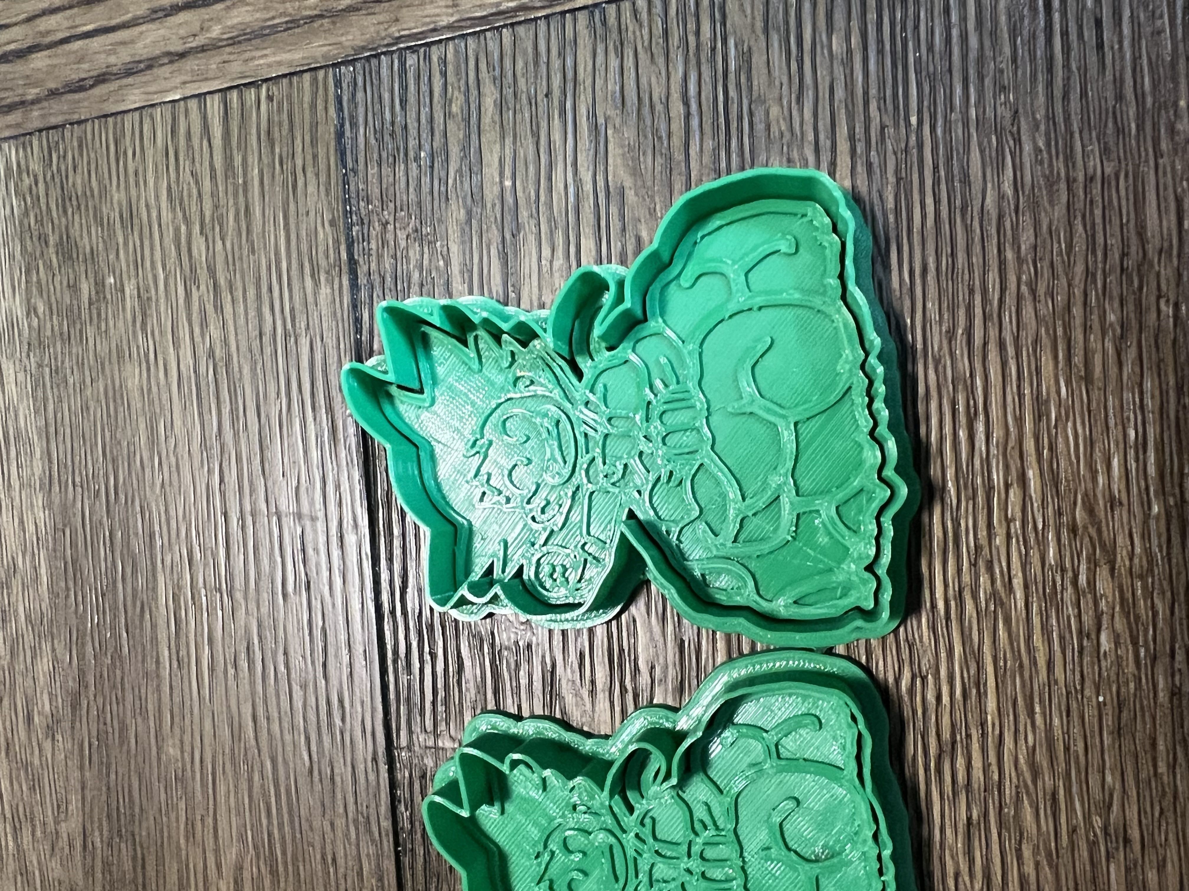 Kid Goku on Nimbus Cloud Cookie Cutter and Stamp 3D model_19