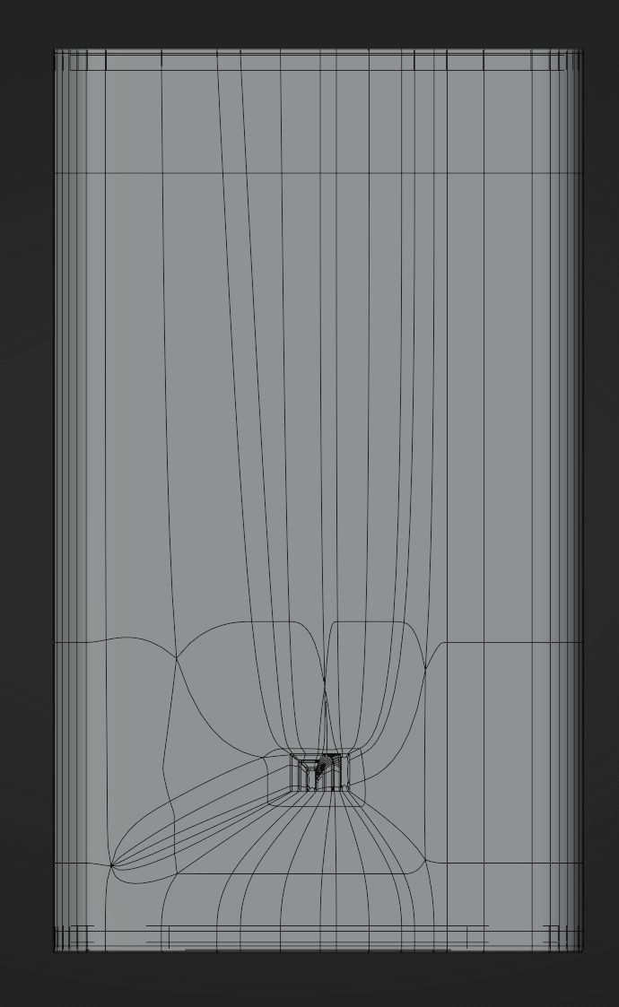 Xiaomi Powerbank 3D model DarkBlue White Low-poly 3D model_11