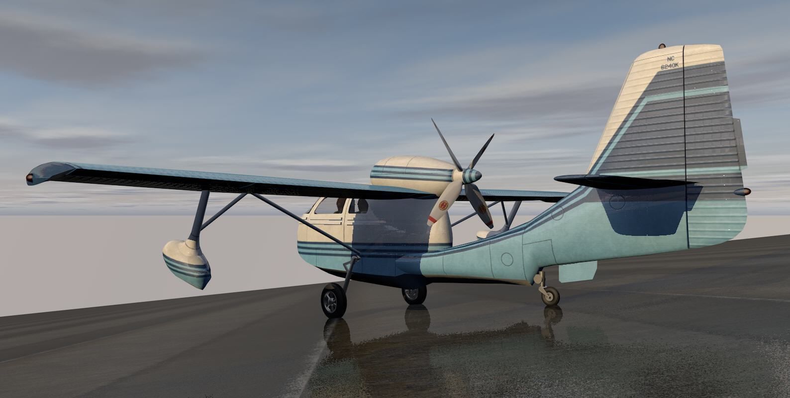 Republic RC-3 Seabee 3D model_2