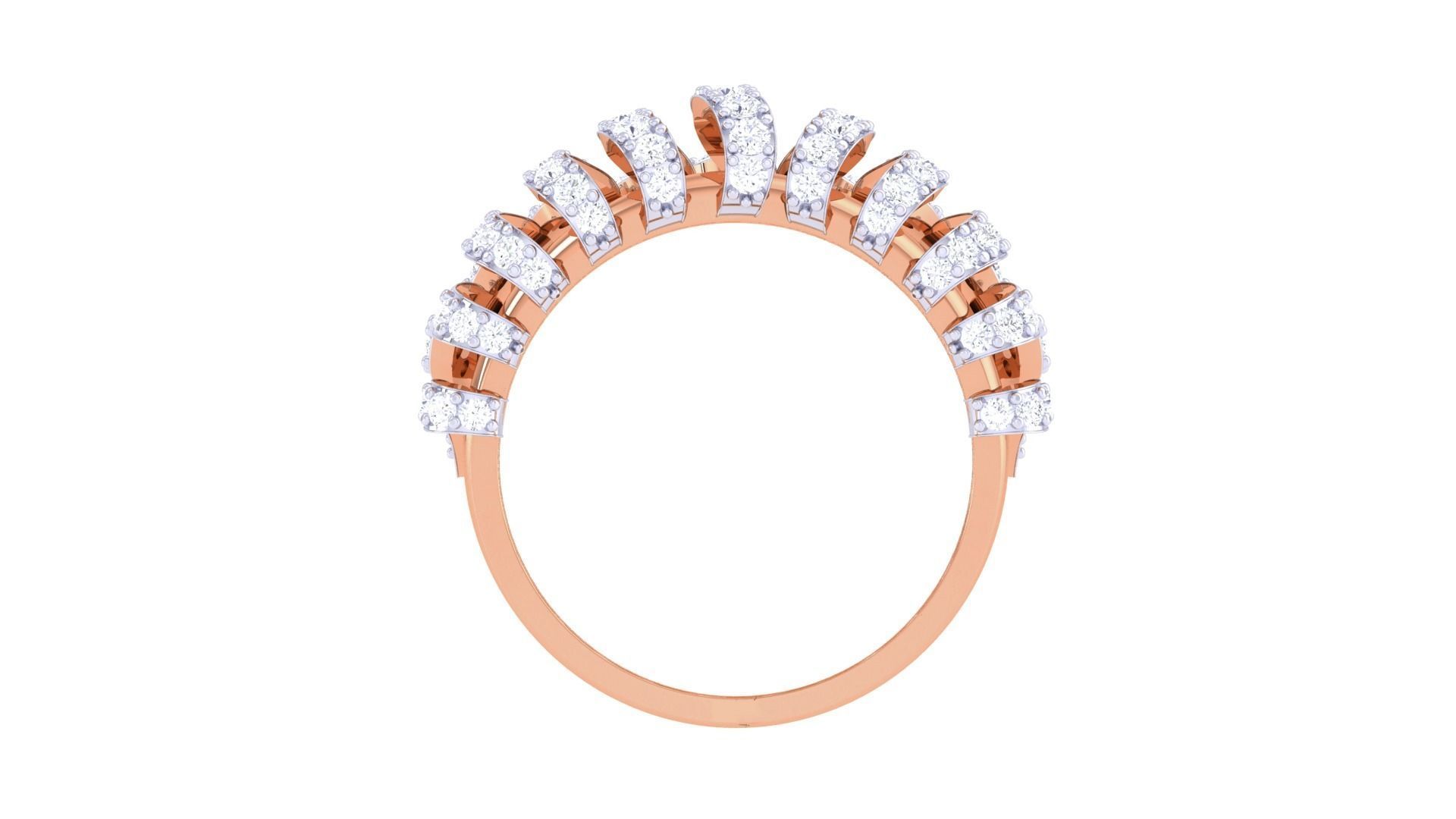 Crown High Jewelry Diamond Cocktail Ring 3dm stl obj mtl glb  3D print model_11