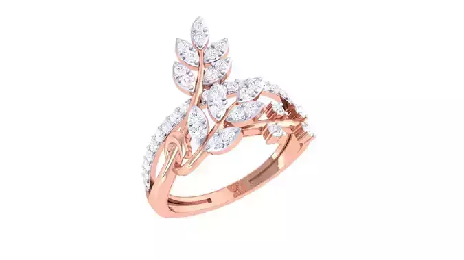High Jewelry Diamond Cocktail Ring 3dm stl obj mtl glb  3D print model