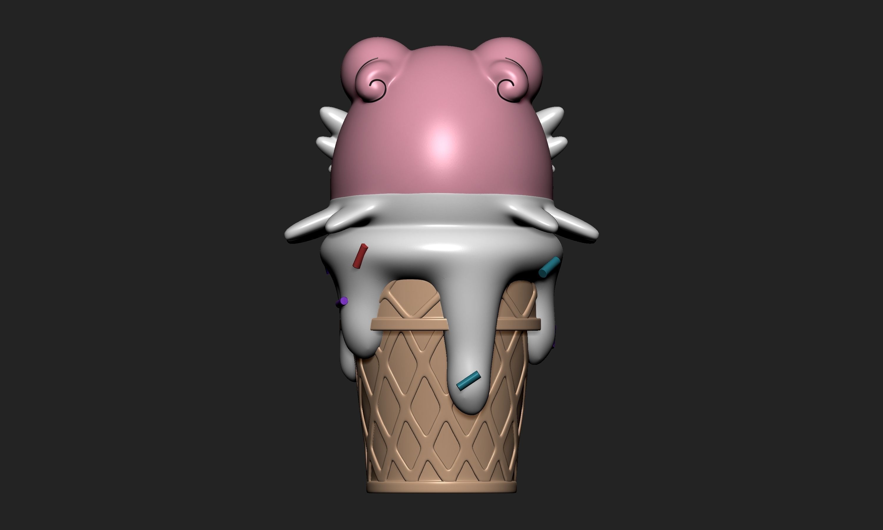 Pokemon - Ice Cream Blissey 3D print model_5