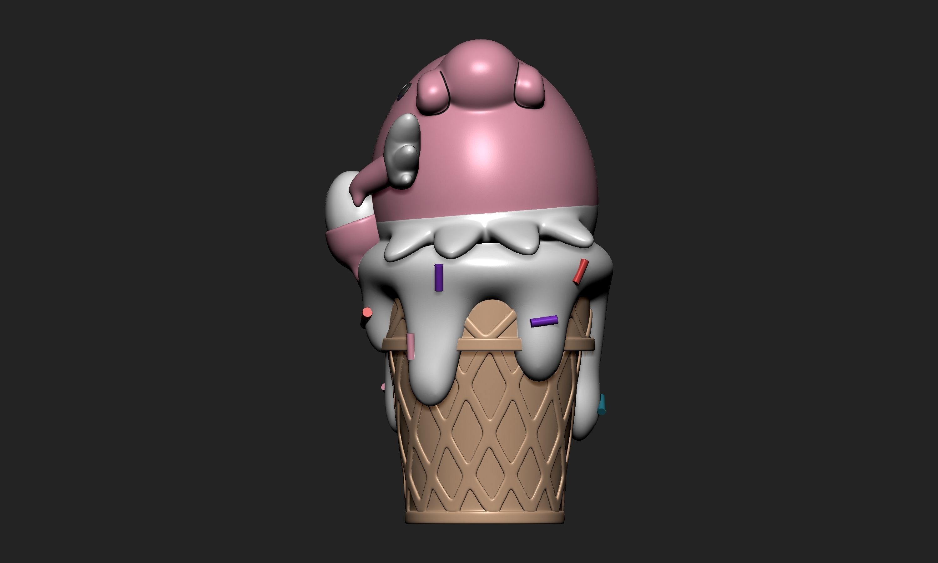 Pokemon - Ice Cream Blissey 3D print model_4