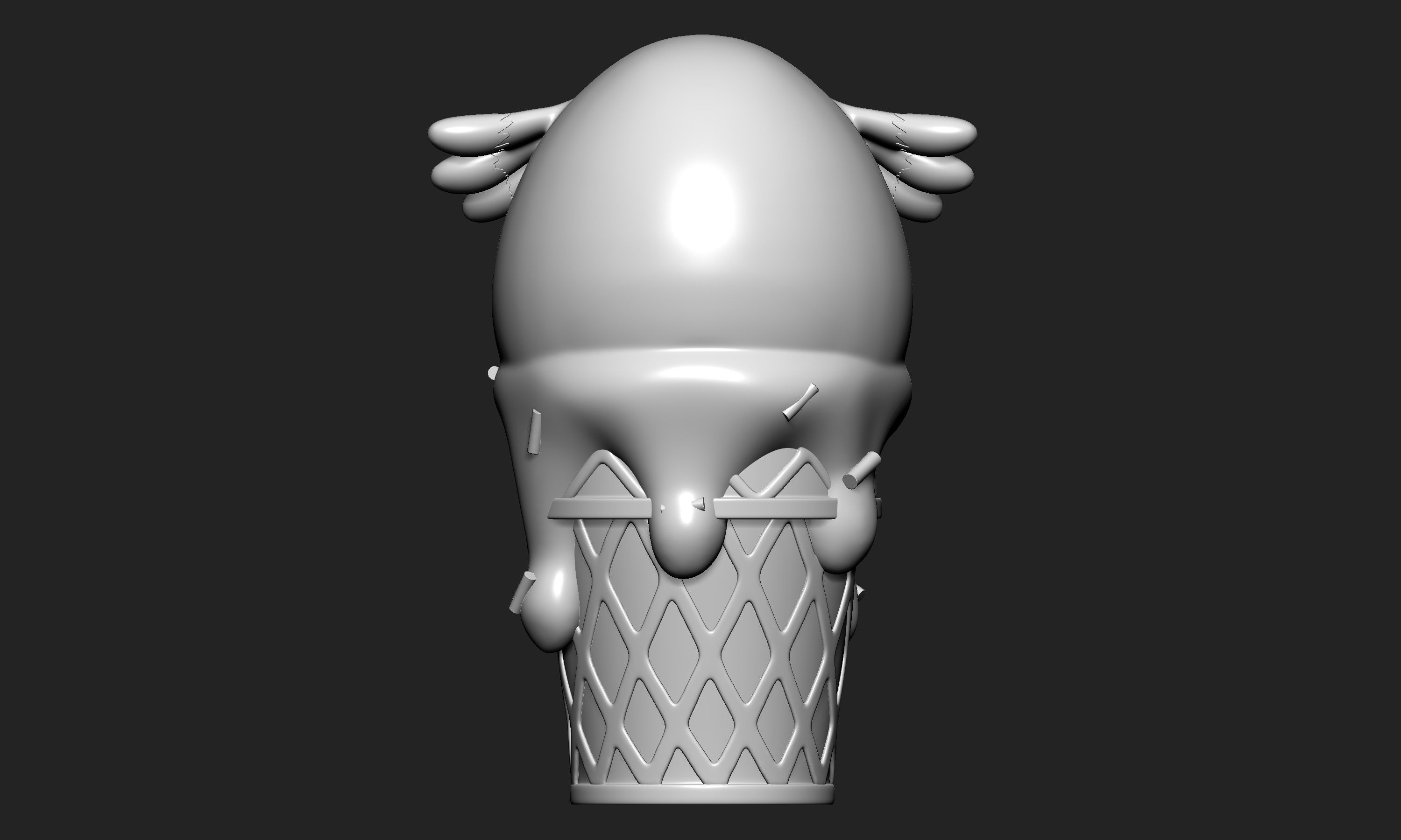 Pokemon - Ice Cream Happiny Chansey and Blissey  3D print model_4