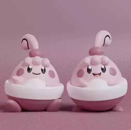 Pokemon - Happiny with 2 cults