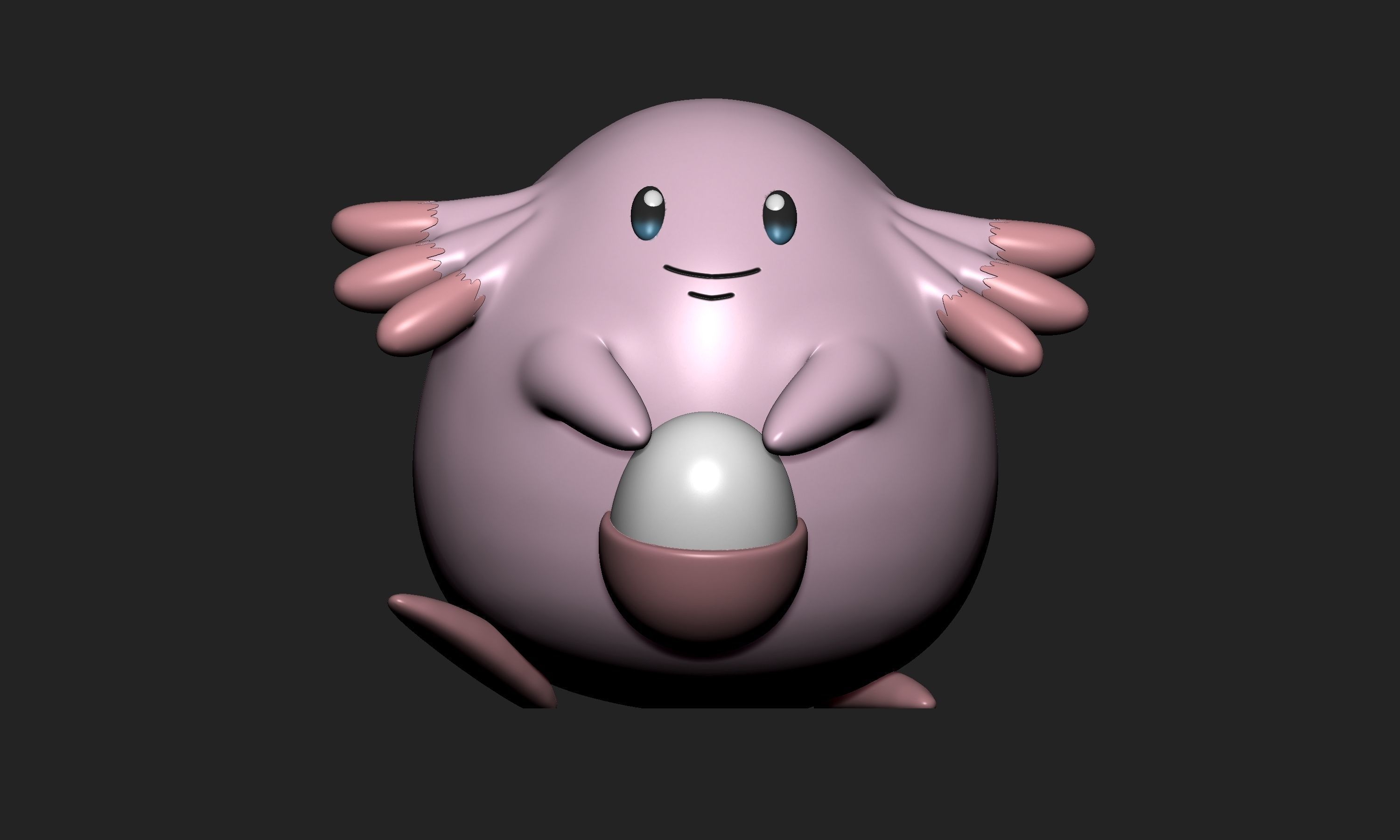 Pokemon - Happiny Chansey and Blissey with 2 poses 3D print model_8