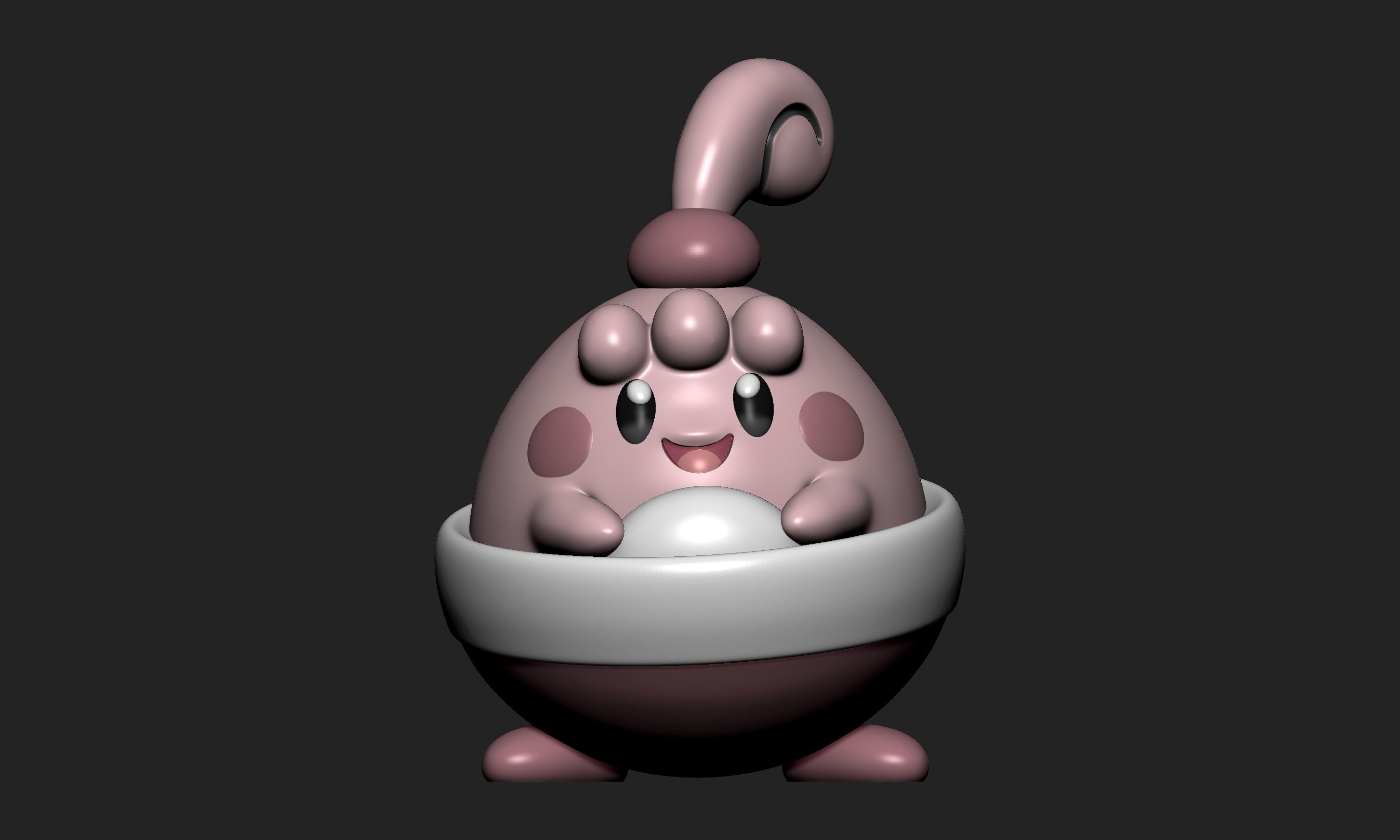 Pokemon - Happiny Chansey and Blissey with 2 poses 3D print model_4