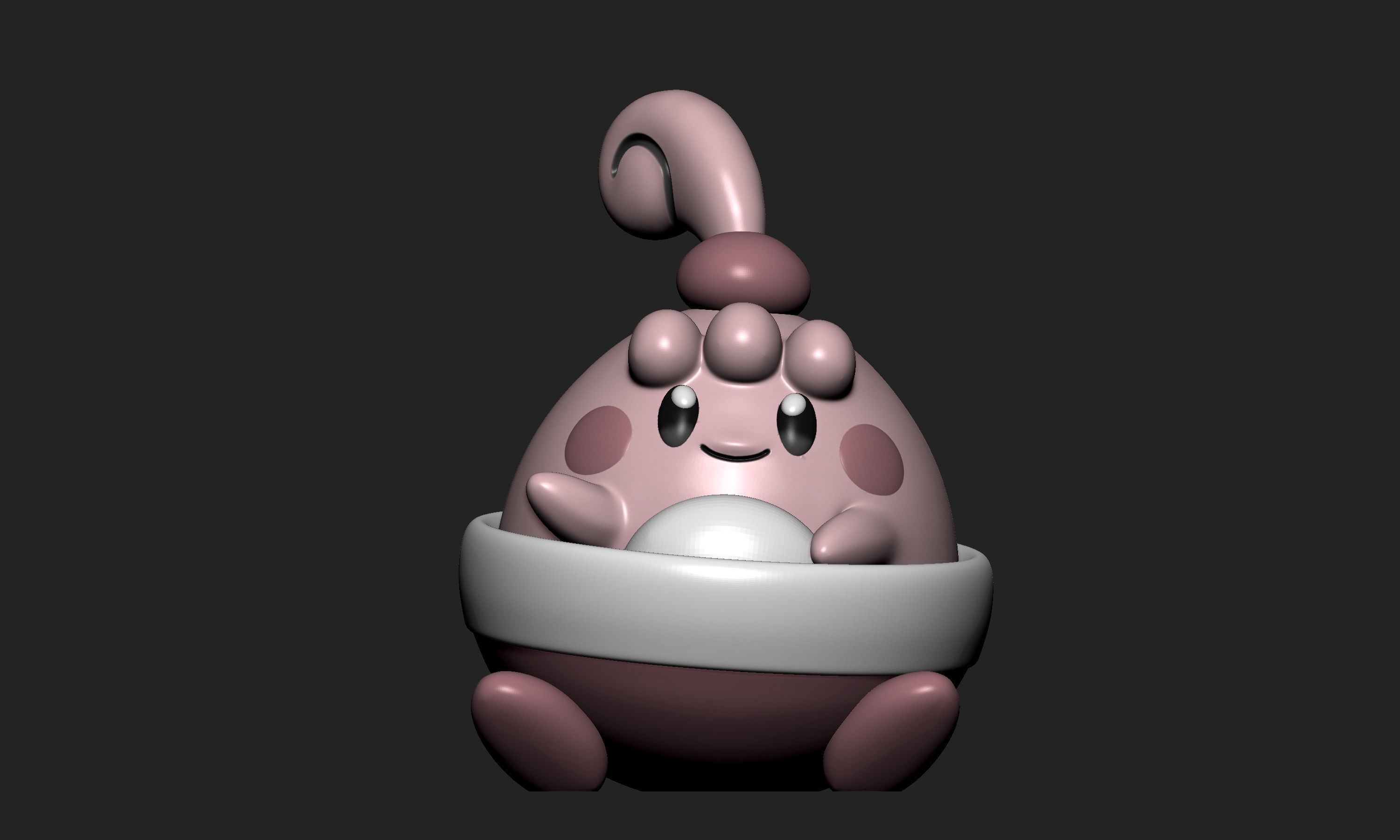 Pokemon - Happiny Chansey and Blissey with 2 poses 3D print model_2