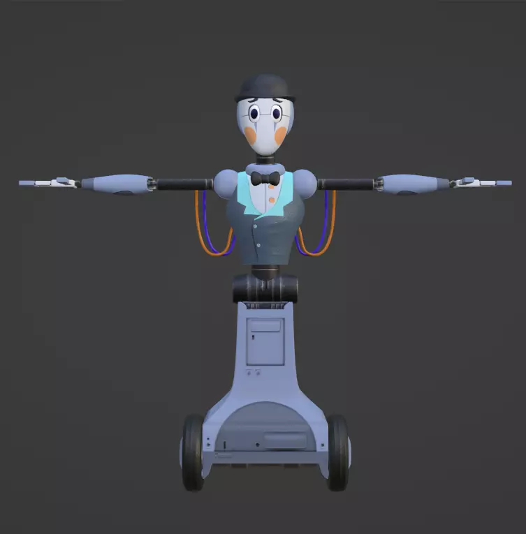 Comedian Bot--FNAF Security Breach Low-poly 3D model