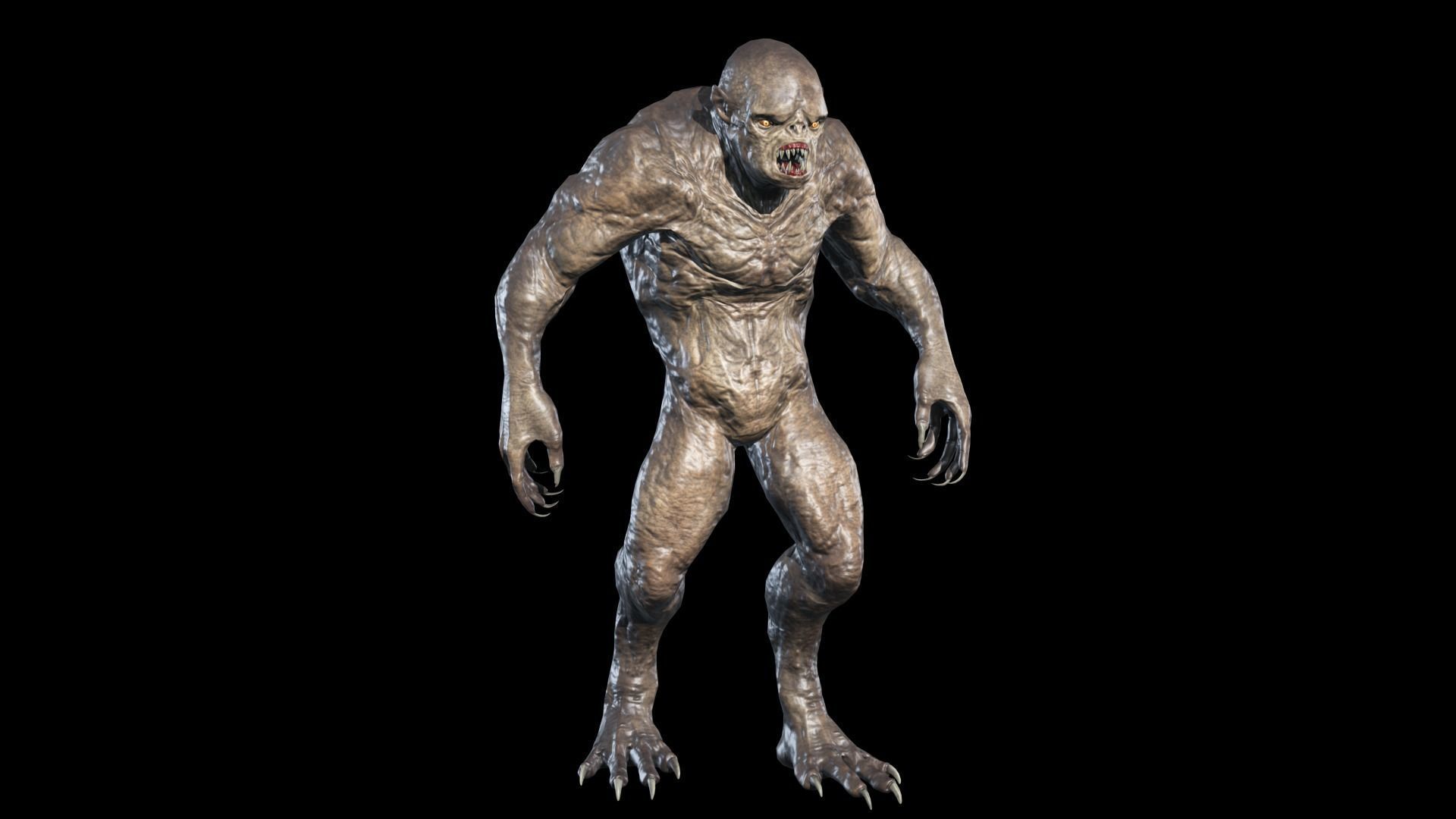 Hump Monster Low-poly 3D model_2