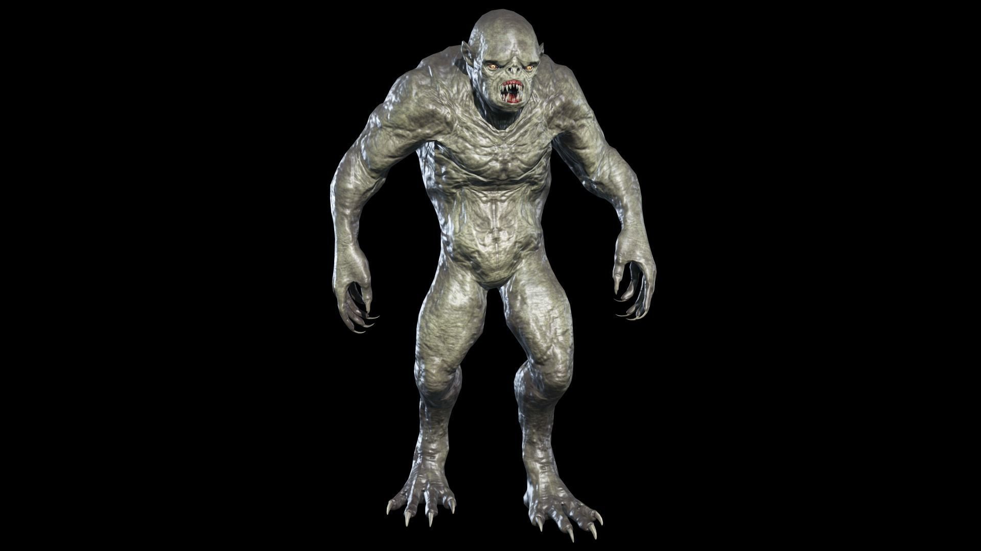 Hump Monster Low-poly 3D model_4