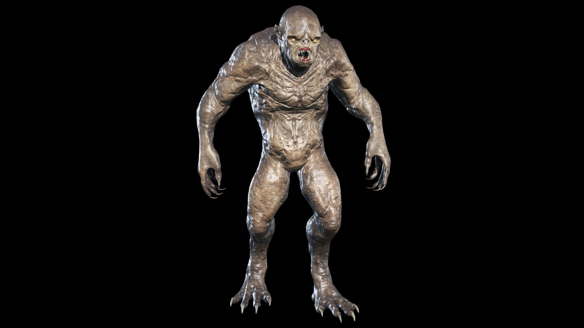 Hump Monster Low-poly 3D model_5