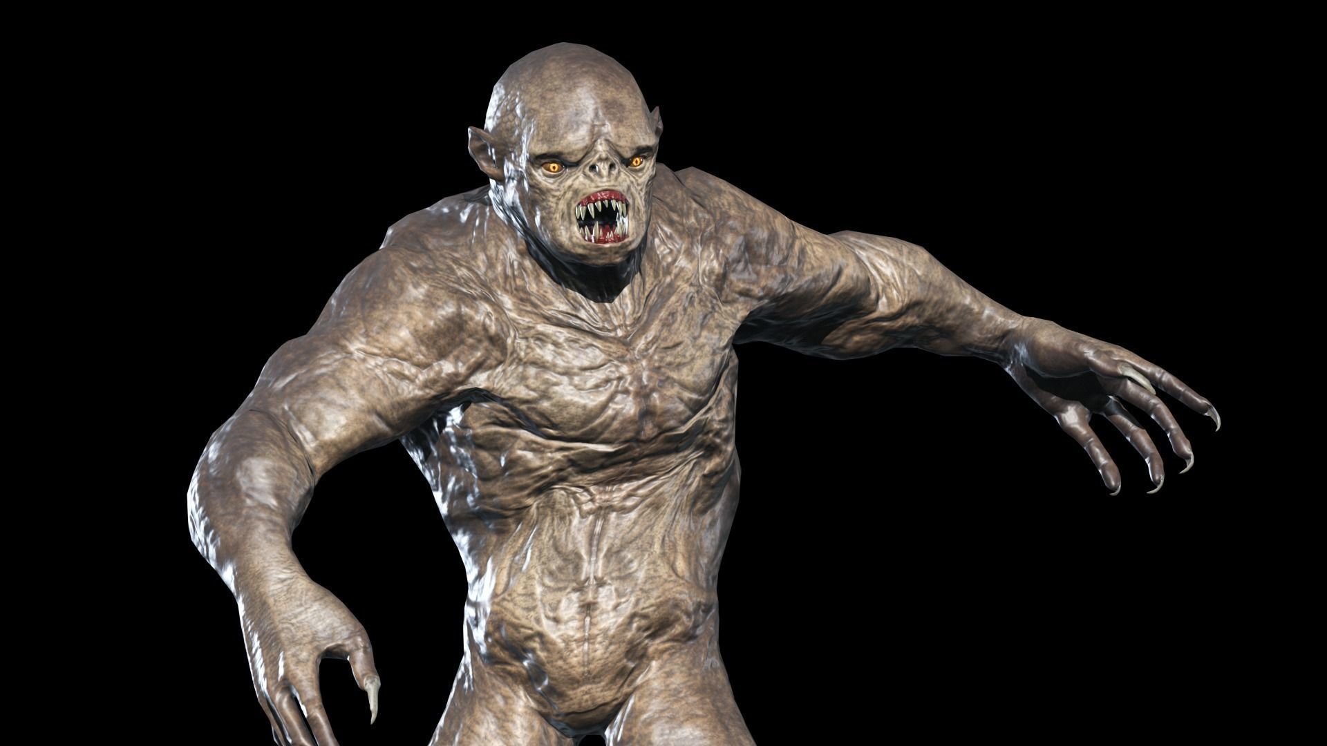 Hump Monster Low-poly 3D model_15