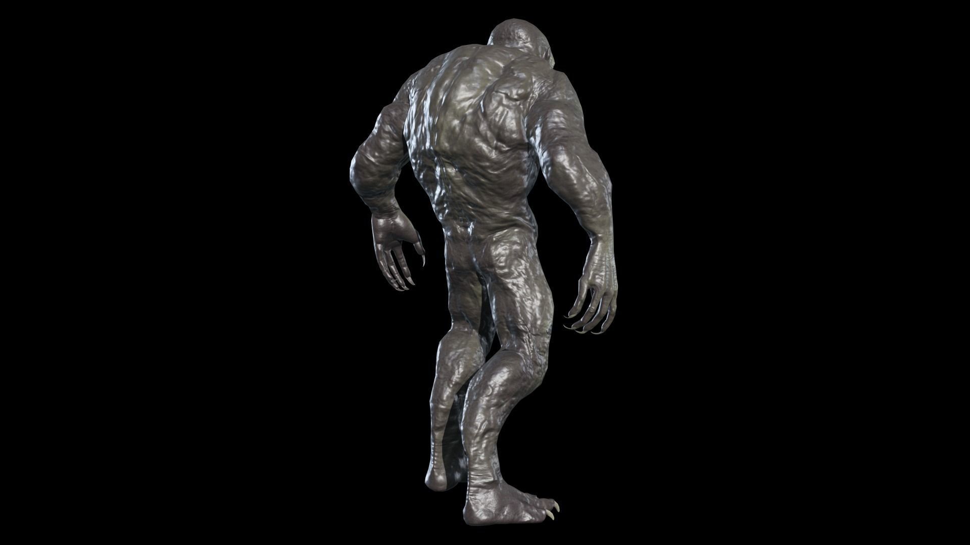 Hump Monster Low-poly 3D model_7