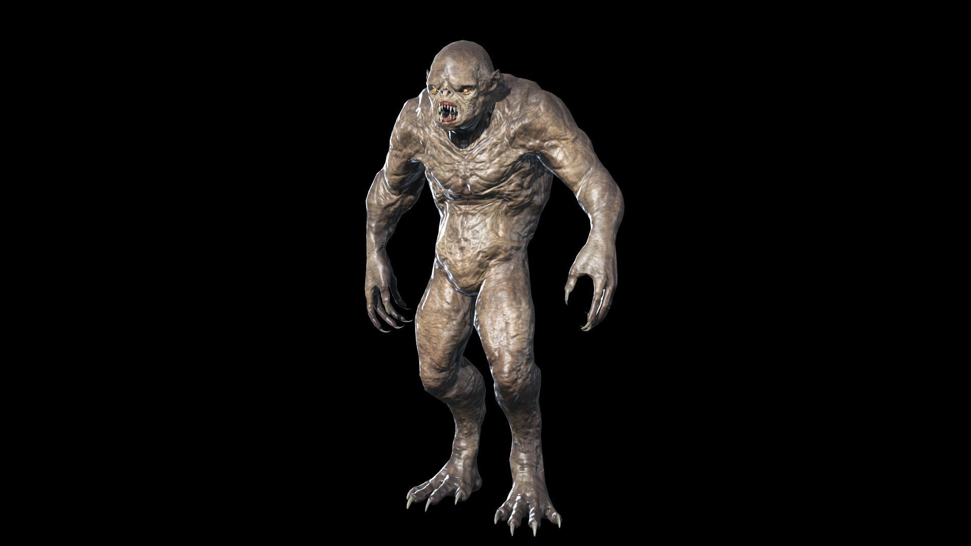 Hump Monster Low-poly 3D model_14