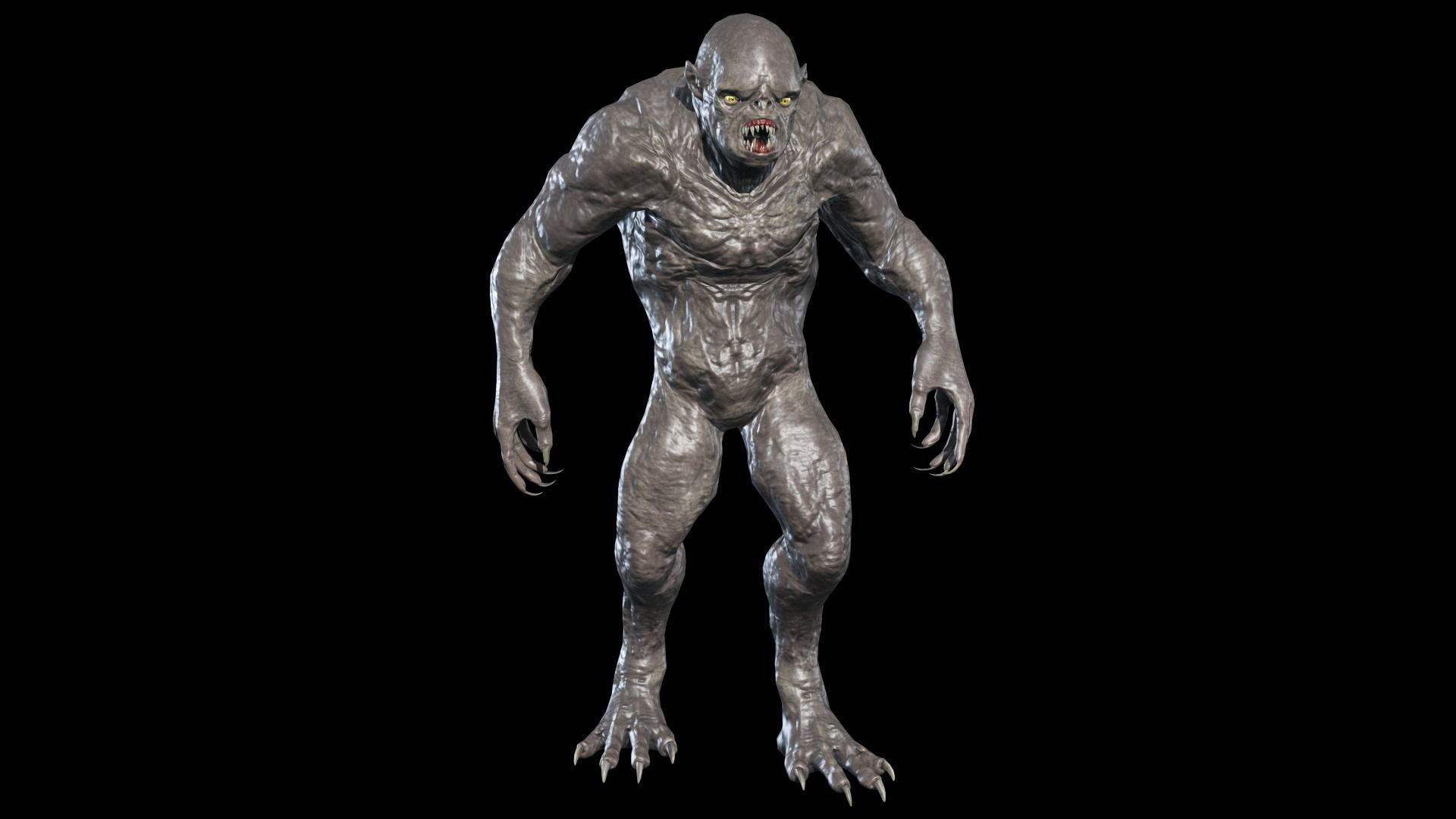 Hump Monster Low-poly 3D model_3