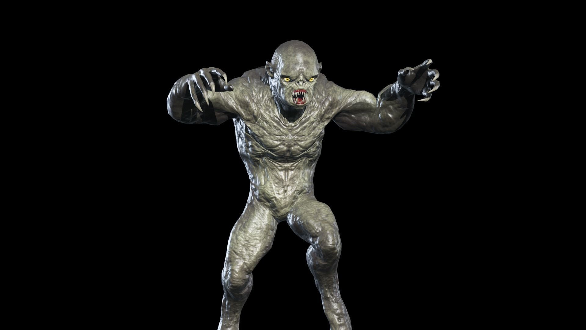 Hump Monster Low-poly 3D model_16