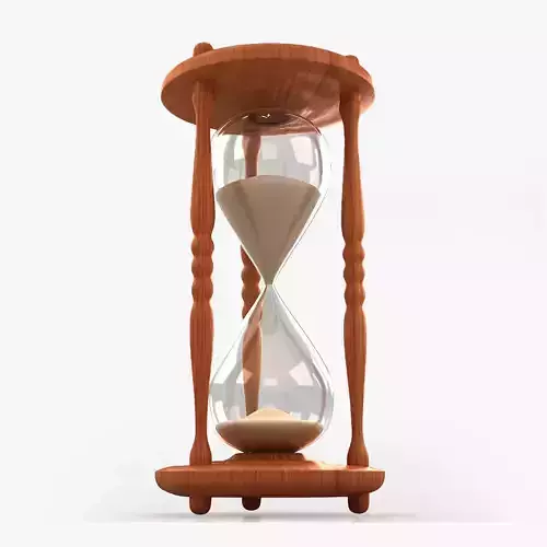 Antique Wood Hourglass Timer  - Sand Clock