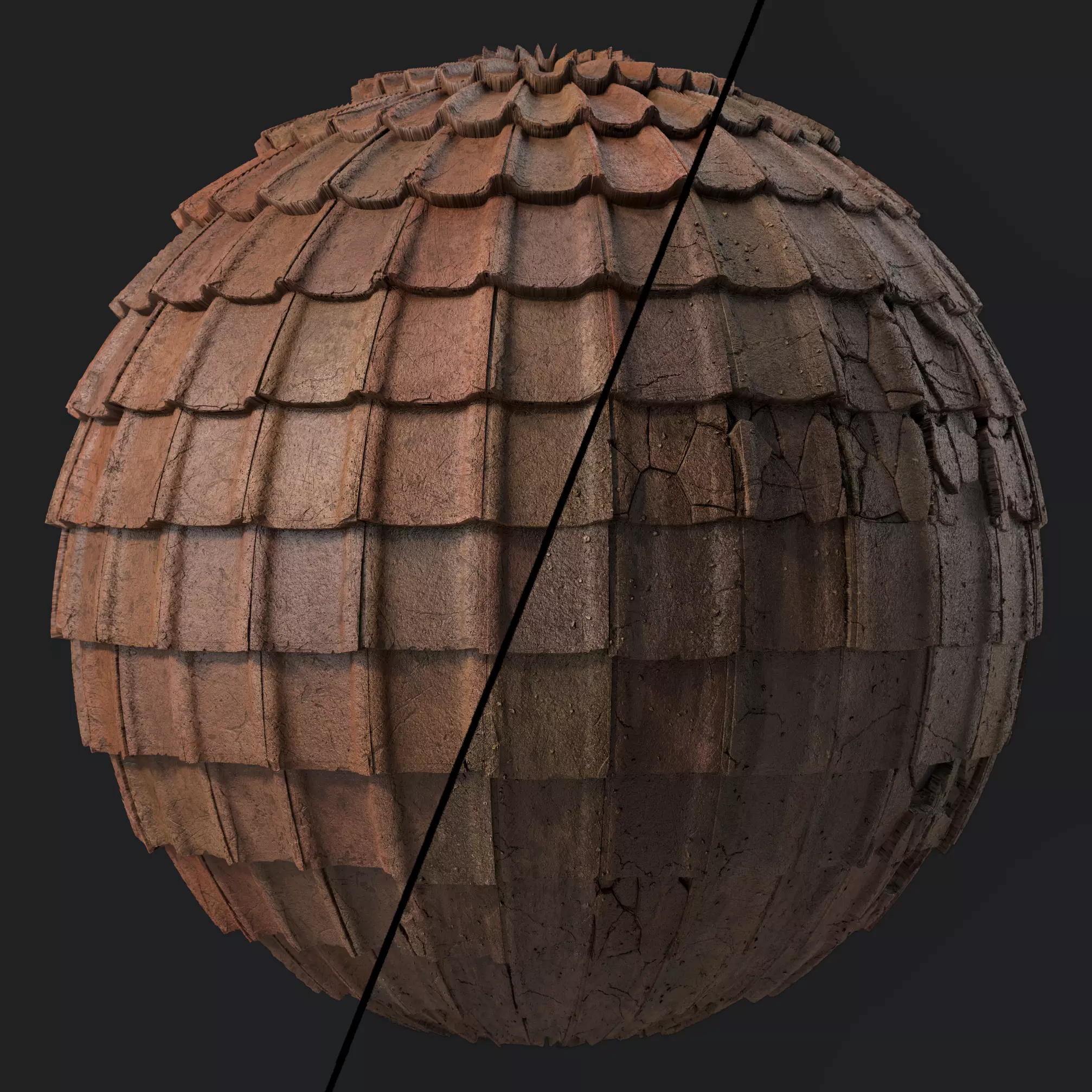 Roof Tile Materials 48- Concrete Roofing by Sbsar generator  Texture_0