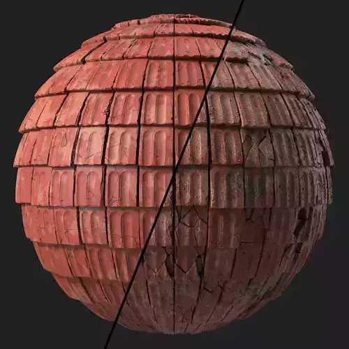 Roof Tile Materials 50- Concrete Roofing by Sbsar generator Texture
