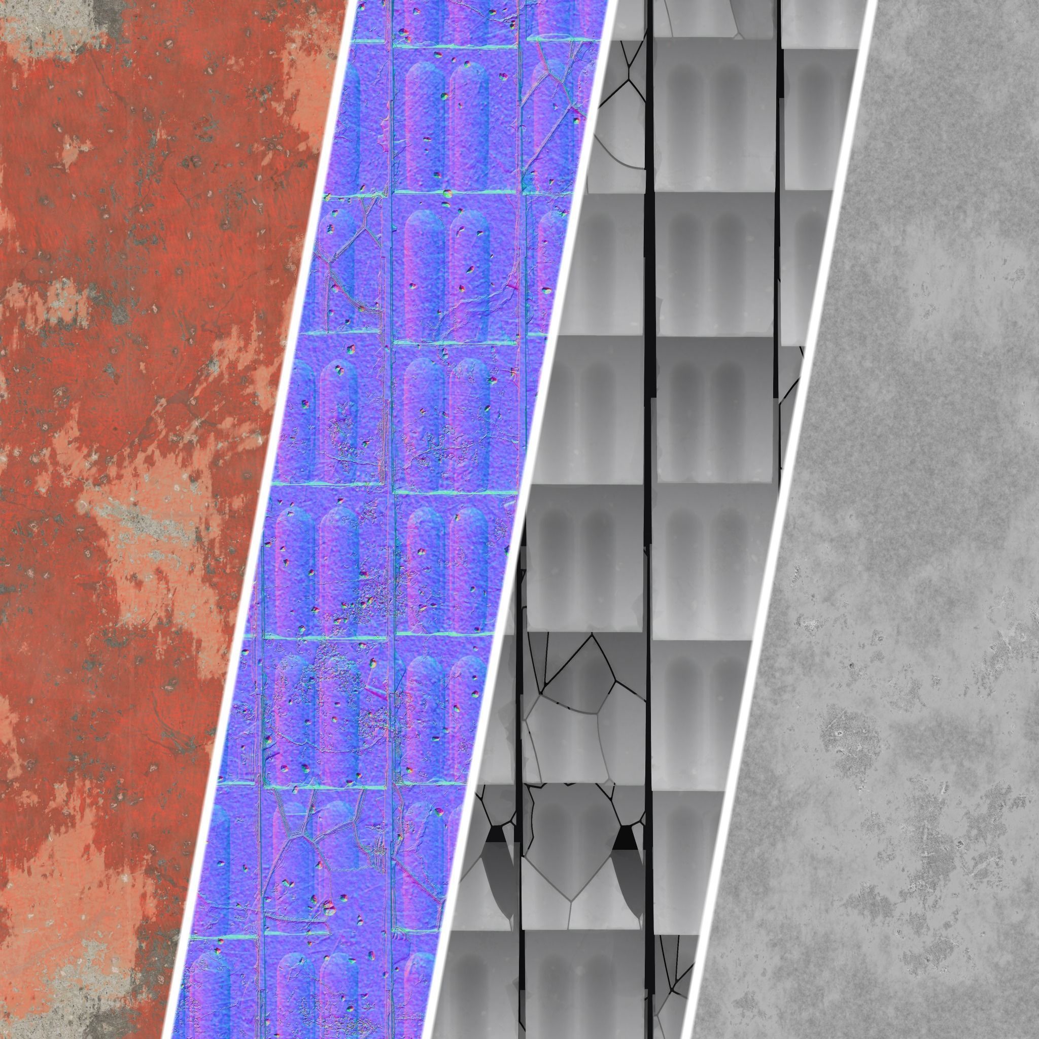 Roof Tile Materials 50- Concrete Roofing by Sbsar generator Texture_3