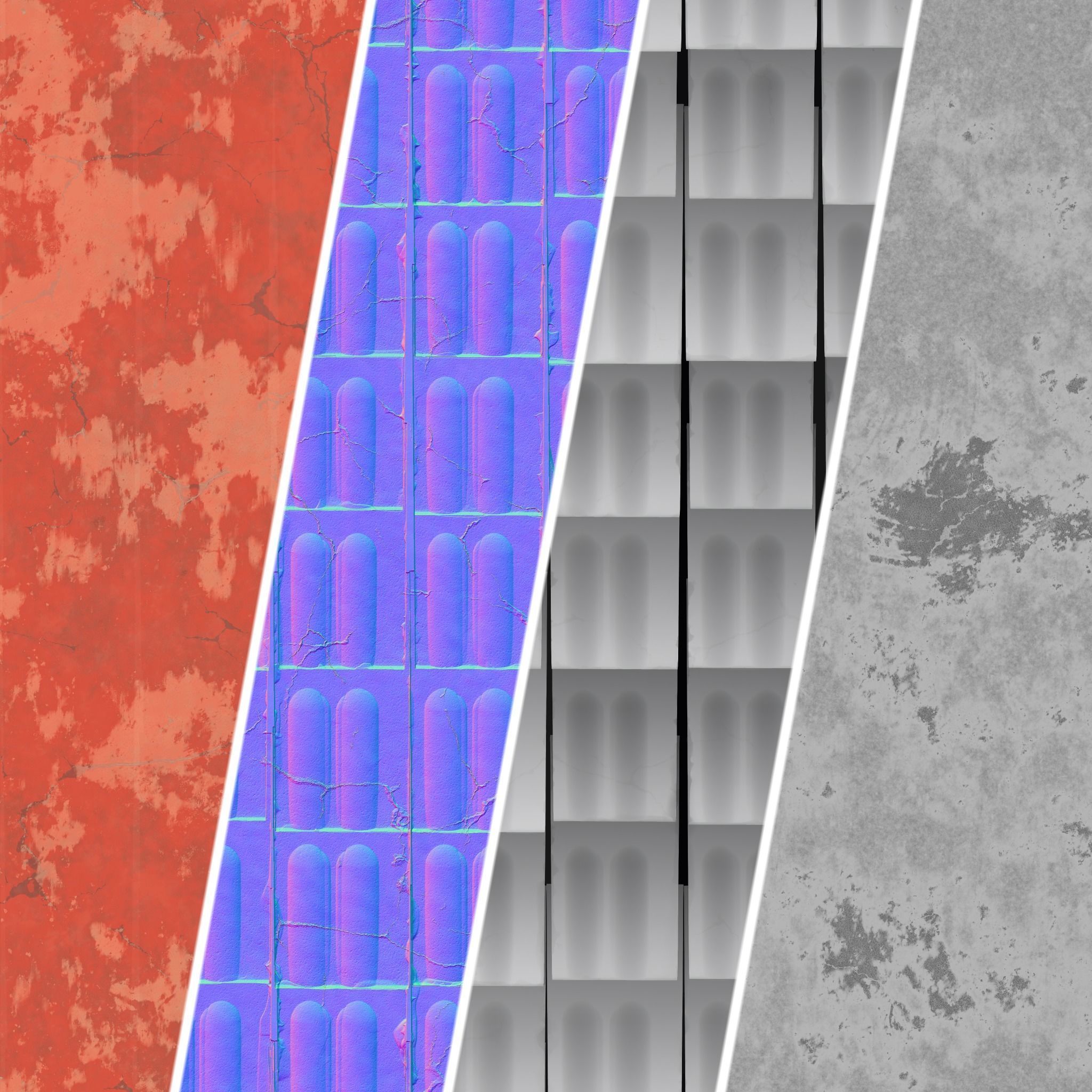 Roof Tile Materials 50- Concrete Roofing by Sbsar generator Texture_6