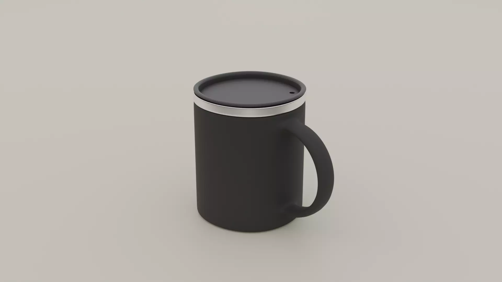 Coffee mug with soft plastic shell and steel ring Free 3D model