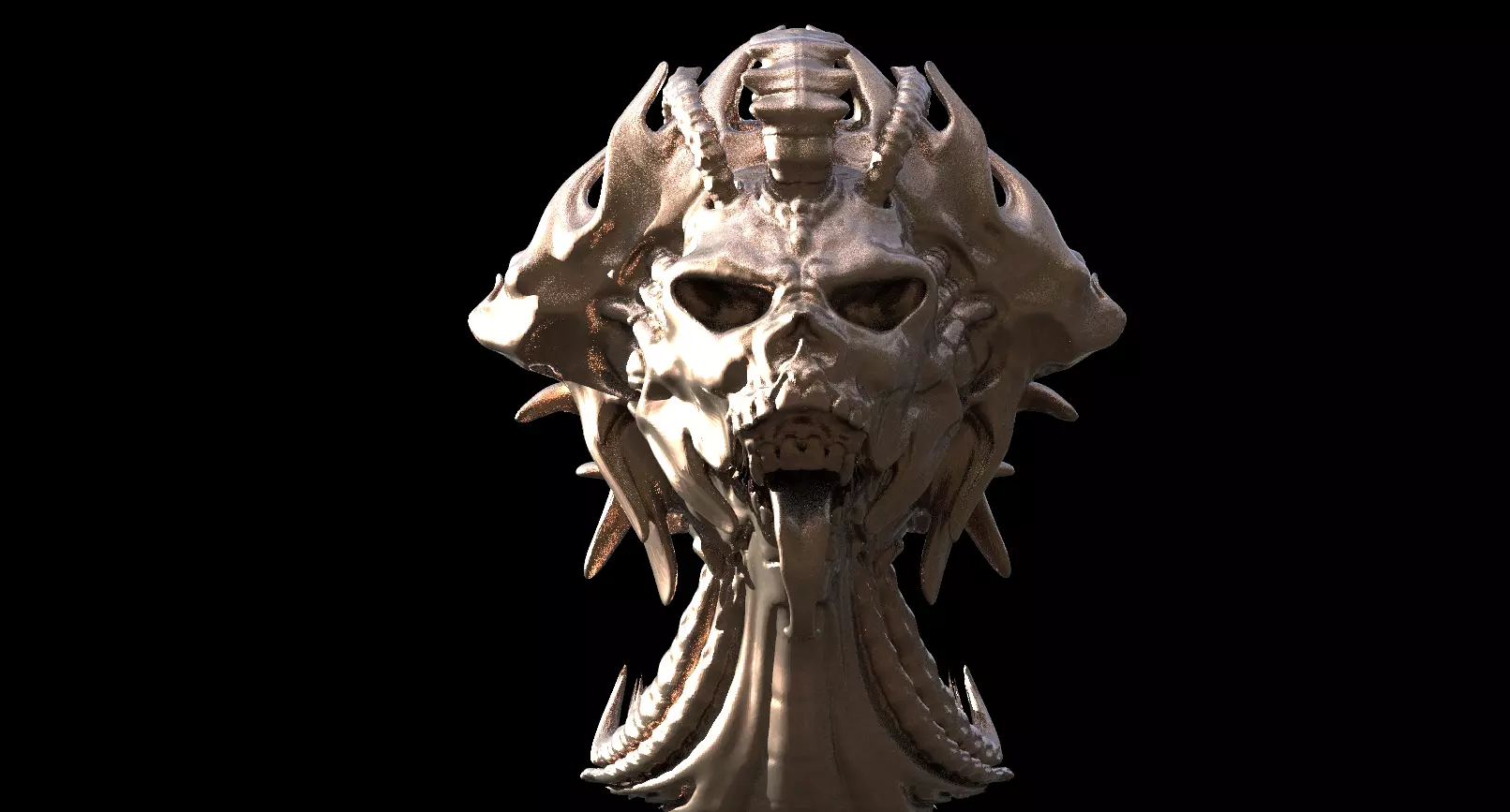 Alien God scull 1 3D model_0