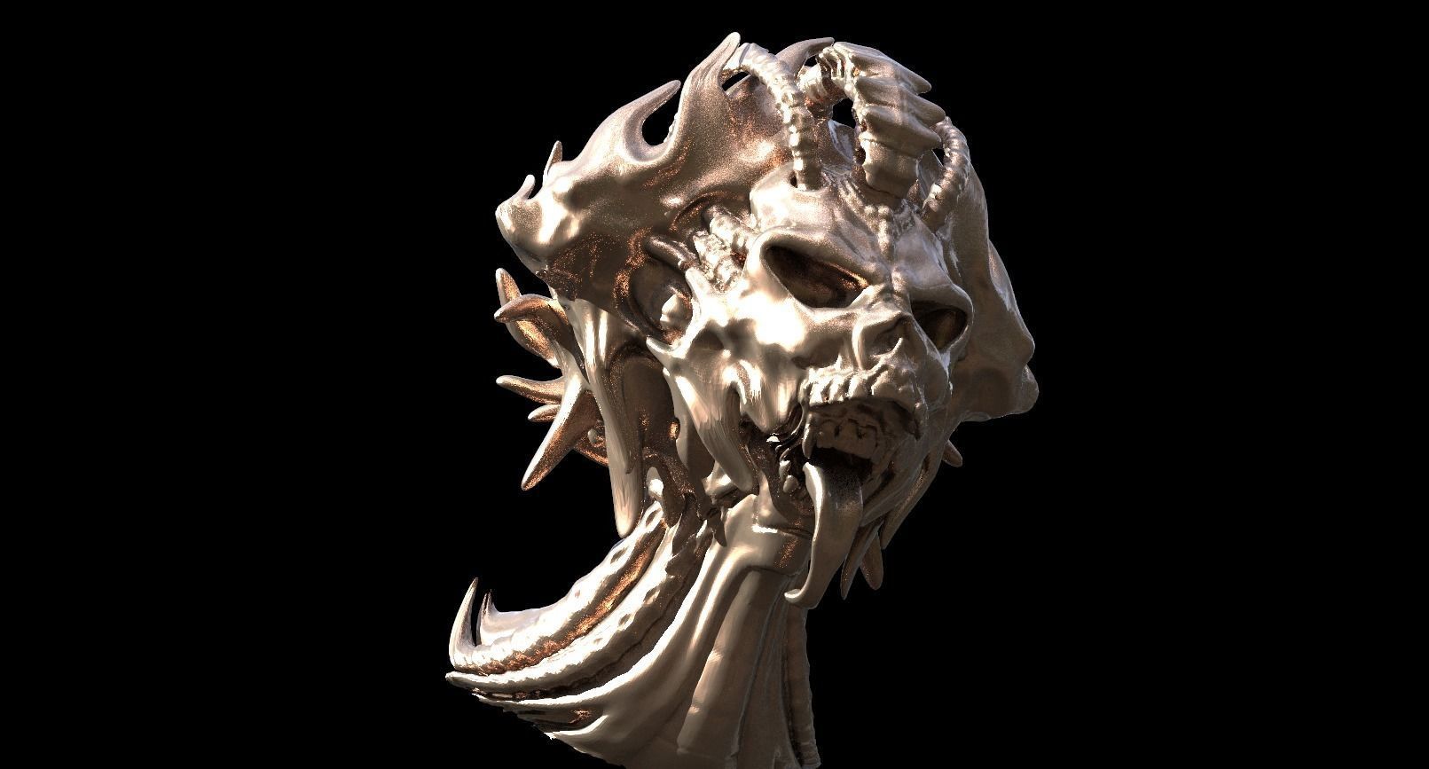 Alien God scull 1 3D model_1